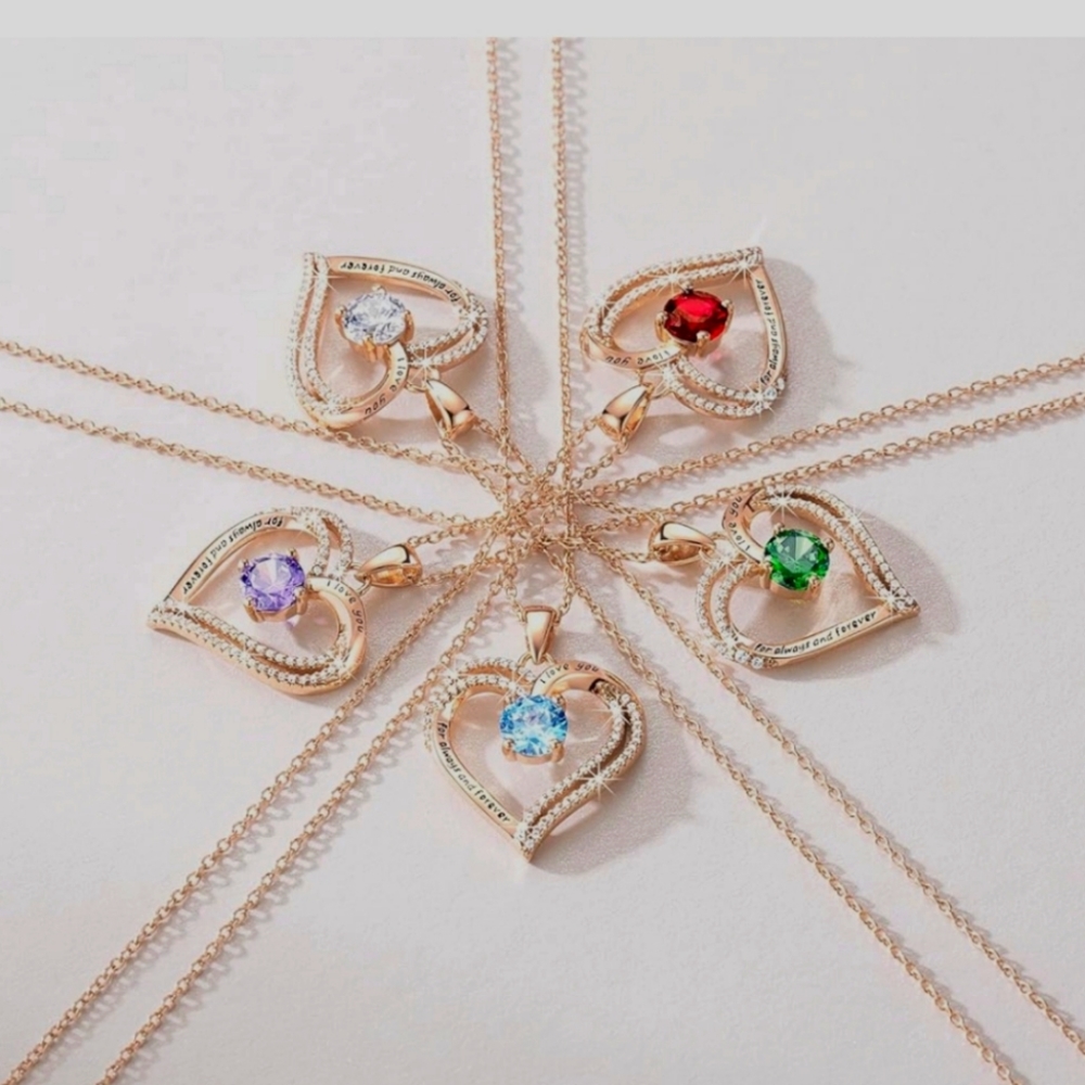 ROSE GOLD BIRTHSTONE NECKLACE